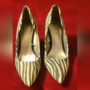 Worthington Brown & Tan Zebra Print Heels, Size 11, NWT